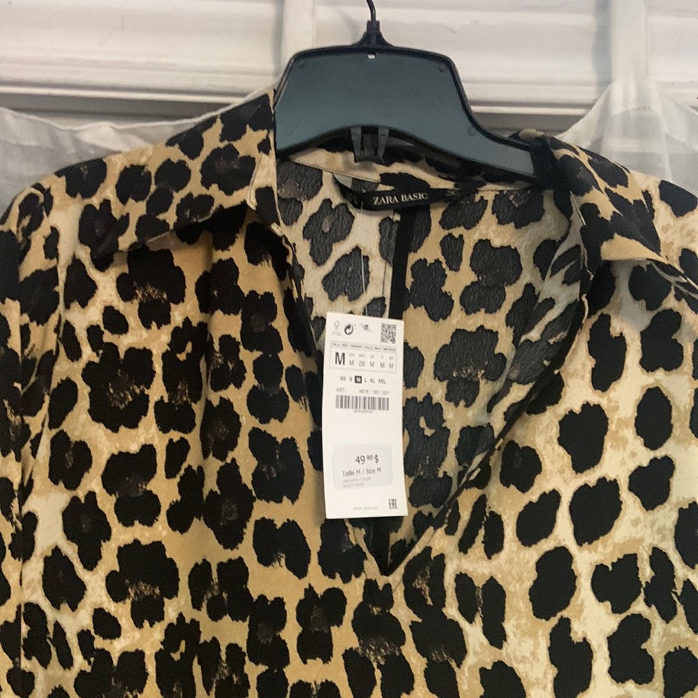 Collared cheetah print dress - Picture 2 of 4